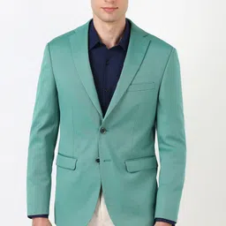 peter england Men Self Design Single Breasted Formal Blazer-picture-33