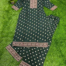 shoecom Women Viscose Rayon Kurta Palazzo Set image 2