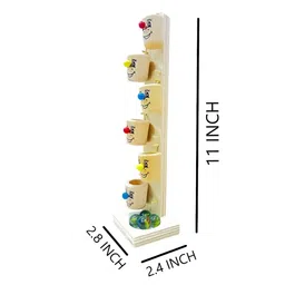 generic Cottage Handicraft Beautiful Wooden Marble Slider Tree Ball Run Track with 6 Tilting Buckets Toy Family Fun Game image 2