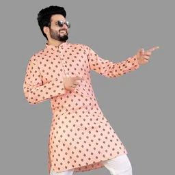 cellux Men Printed Cotton Blend Straight Kurta-picture-27