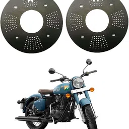 sunriders Full Acrylic Bike Wheel Cover 18 Inch Set of 2 (Black) Royal Enfeild Classic 350 Wheel Cover For NA NA-picture-18