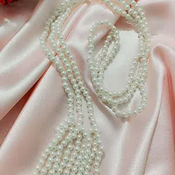 rimr Pearl Paranda/Parandi Hair Jewelry for Wedding Look (Off White Braid Extension-picture-11