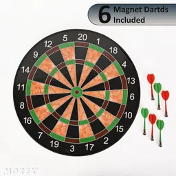 movex Morex Magnetic Dart Board Set Durable & Safe 16 Inch Wide with 6 Magnetic Darts 41 cm Dart Board image 5