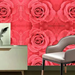 bpgraphics Vinyl Floral & Botanical Red Wallpaper image 2