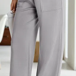 moshe Women Solid Grey Track Pants image 4