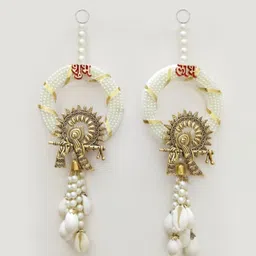 sohibe Shubh Labh Krishna Flute Main Door Decorative Home Decoration Decorative Showpiece - 20 cm image 2