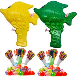 brown leaf Small Mono Fish Pichkari for Kids Holi Party Fun(2 Pichkari + 6 Magic Balloon) Water Gun-picture-21