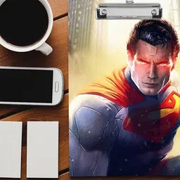 flipdecor SUPER MAN 6 digital reprint clip board exam pad (14 x 10 Inches) premium quality ( wood ) image 3