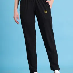 mack jonney Women Solid Black Track Pants image 1