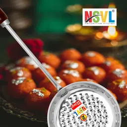nsvl Stainless Steel Premium Boondi Jara Exclusive Handle for Kitchen Boondi Strainer image 3