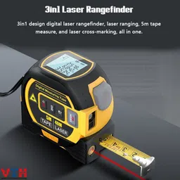 vth ® 3 in 1 Measuring Tape - 5m Tape Measure, 60m Laser Distance Measure Measurement Tape image 2