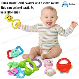 funblast Rattles and Teether for Babies, Colourful Lovely Attractive Rattles and Teether Teether image 4
