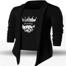 rds fashion Men Full Sleeve Black Shrug image 1