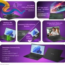 Avita Liber E Intel Core i5 12th Gen 1235U - (8 GB/512 GB SSD/Windows 11 Home) AM14A2INF56F-CHF Thin and Light Laptop image 2