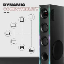 Qcluellu 250 =FG TOWER SPEAKER DJ Sound Stereo bass Built-in FM 80 W Bluetooth Tower Speaker image 3