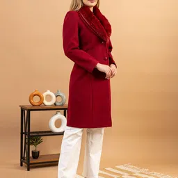 twenty me Acrylic Wool Solid Coat For Women image 4