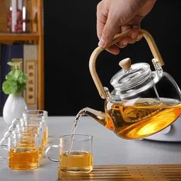 aanzia Clear Glass Tea Kettle Glass Mason Jar-picture-10