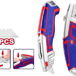 gsk cut Utility Knife,stanley knife, Quick Change Blade Razor Knife,5 Extra Blade Metal Cutter image 4