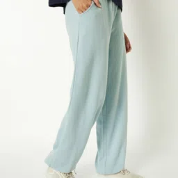 max Women Solid Blue Track Pants-picture-28