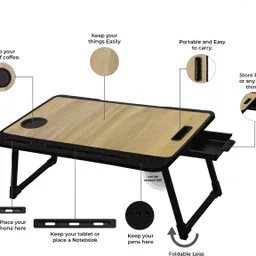 sarun sales WOOD US BIDING Wood Portable Laptop Table image 2