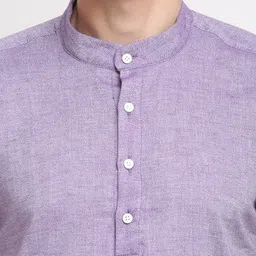cross court Men Solid Pure Cotton Straight Kurta image 4