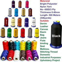 anwala marka Nylon sewing thread for thick fabric stitching,canvas,seat,etc, Light Gray Thread image 5