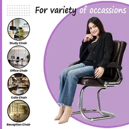 goyalson Home Office Study computer Reception Director principal college comfort chair Leatherette Office Visitor Chair image 4