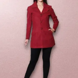 troo blue Women Solid Double Breasted Casual Blazer-picture-48