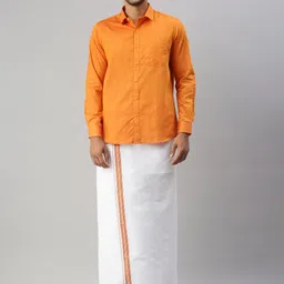 ramraj cotton Men Cotton Blend Shirt Dhoti Set-picture-29