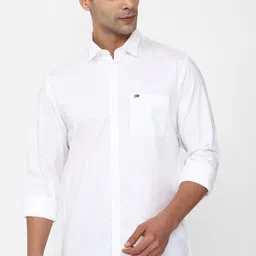 peter england Men Slim Fit Solid Spread Collar Casual Shirt-picture-11