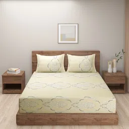swayam Cotton King Flat 210 TC Motifs Bedsheet-picture-47
