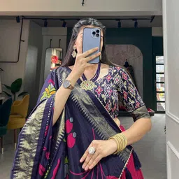 sarathybiz Floral Print Semi Stitched Lehenga Choli image 2