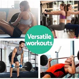 tucker fitness PVC Dumbbell Set Kit 10KG (4x2.5KG Plates) with Pair of Dumbbell Rods Fitness Accessory Kit Kit image 4