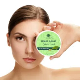 Kazarmaa Lemon Grass Foot Scrub For Home Pedicure With Natural Oils And Foot Scrubber Tool image 2