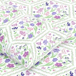 dreamscape Cotton Single Flat 140 TC Floral Bedsheet image 4