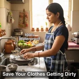 ktchn queen Cotton Home Use Apron - Free Size image 2