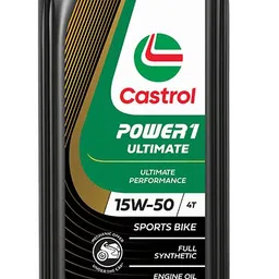 castrol POWER1 ULTIMATE 15W-50 4T 5-in-1 Full Synthetic Technology | For High-Performance Bikes | BS6 Ready Full-Synthetic Engine Oil image 1