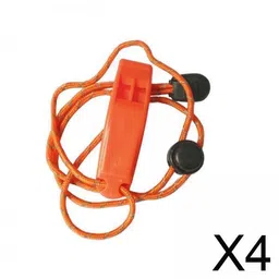 The Style Sutra 4xRope Whistle with Lanyards Soft Keychain Whistle for Outdoor Fishing Coaches Orange|Sporting Goods | Outdoor Sports | Camping & Hiking image 2