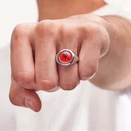paultrends anime naruto ring | itachi and obito akatsuki ring | itachi akatsuki ring Enamel Ring image 3