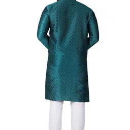 dhasu trendz Pack of 2 Men Solid Jacquard, Cotton Blend Straight Kurta image 3