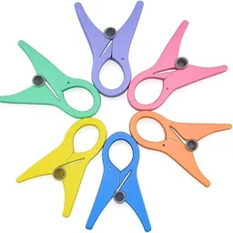 prabhas designs 6 pcs Saree Pre Pleating Clips (4 inch Size) | Heavy-Duty Pegs for Cloth Drying Plastic Cloth Clips-picture-33