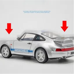 countrylink Porsche Diecast Car 1:24 Scale Pull Back Toy with Lights, Sound & Openable Doors image 4