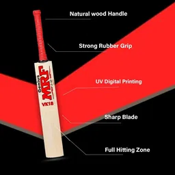 xtroke Cricket Bat Lightweight & Durable Ideal for Tennis and Rubber Ball Poplar Willow Cricket Bat For 9 - 11 Yrs image 3