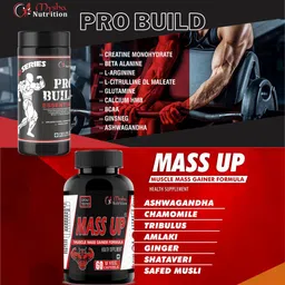 mass up Mysha Nutrition MassUP & Pro Build Combo for Power, Stamina & Muscle Pump with Weight Gainers/Mass Gainers image 5