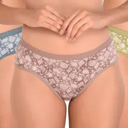 zivosis Pack of 3 Women Hipster Multicolor Panty-picture-15
