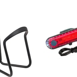 fcc racing Bicycle Aluminium Bottle Cage and Volcano Back Light Combo Waterproof LED Rear Break Light-picture-30