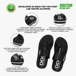 doctor extra soft Men Mens Ortho Care Velcro Slipper Orthopaedic Diabetic Comfort Soft Doctor Dr House Sandal image 4