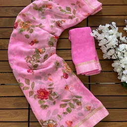 bhavika silk mills Printed Daily Wear Georgette Saree-picture-12