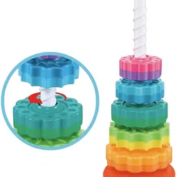 countrylink Montessori Rainbow Spinning Gear Stacking Tower Toy for Kids Learning Play-picture-20