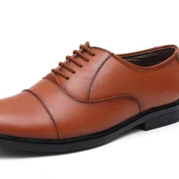 shooz Faux Leather Formal Oxford Shoes Lace Up For Men image 3